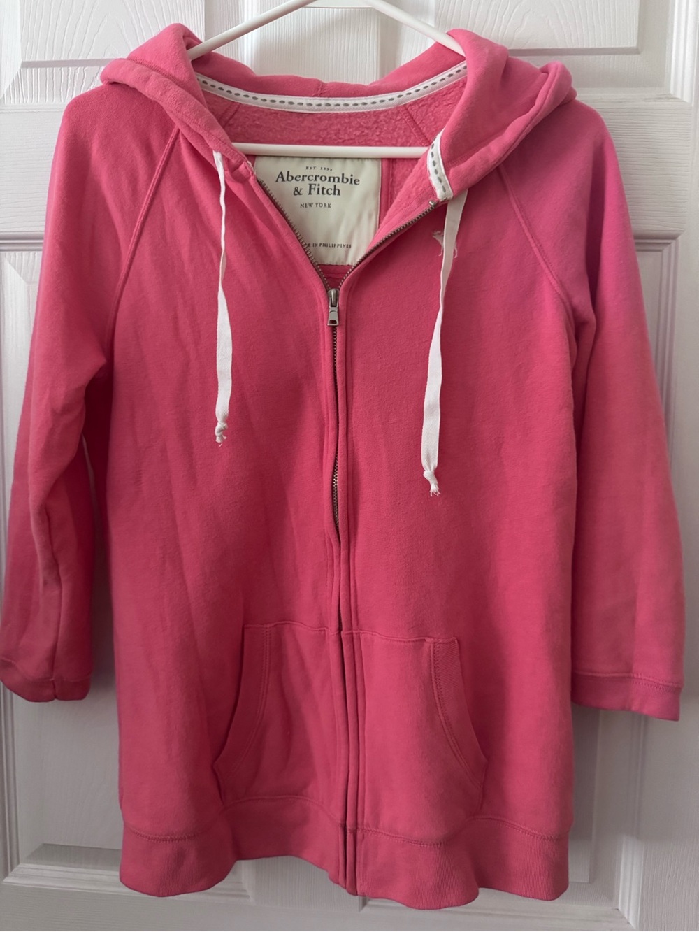 Abercrombie & Fitch Hot Pink Full-Zip Hoodie Jacket